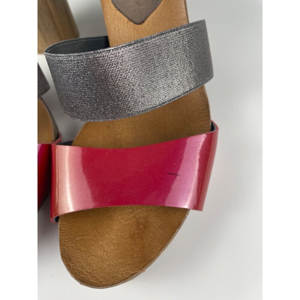 Unity in Diversity Women's 38 Made in Spain Strappy Patent Leather Clog heels - Picture 5 of 13